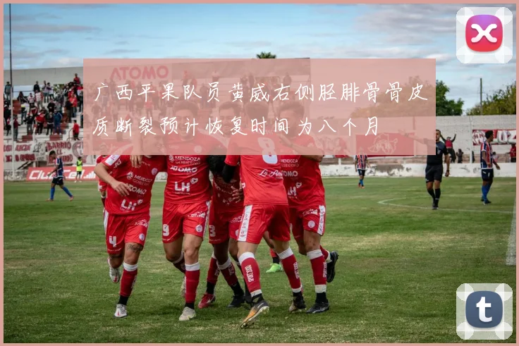 广西平果队员黄威右侧胫腓骨骨皮质断裂预计恢复时间为八个月